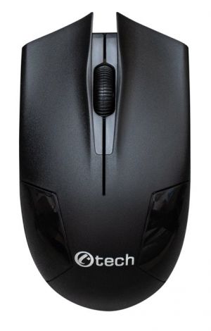 C-TECH myš WLM-08, černá, bezdrátová, 1200DPI, 3 tlačíteka, USB nano receiver