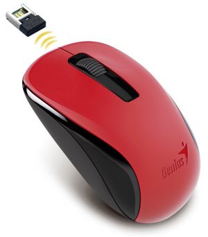 GENIUS Wireless myš NX-7005, USB, červená , 1200dpi, BlueEye