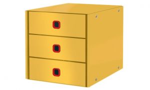 Zásuvkový box Leitz Click&Store COSY, 3 zásuvky, teplá žlutá