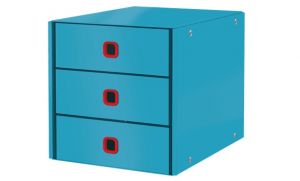Zásuvkový box Leitz Click&Store COSY, 3 zásuvky, klidná modrá