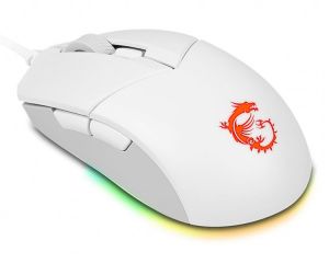 MSI herní myš CLUTCH GM11 WHITE Gaming/ 5.000 dpi/ RGB Lighting/ 6 tlačítek/ USB