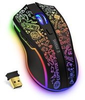 CONNECT IT DOODLE 3 bezdrátová herní myš, rainbow podsvícení, 4800Dpi, ČERNÁ