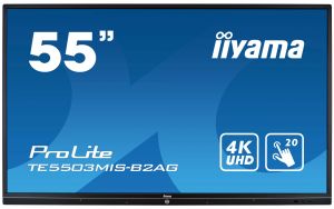 55" iiyama TE5503MIS-B2AG: IPS, 4K, 390cd/m2, 18/7,  iiWare, WiFi, 2x Touch Pen, HDMI, VGA