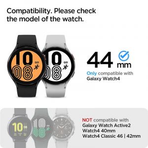 Spigen Glas tR EZ Fit 2 Pack - Galaxy Watch 4 44mm