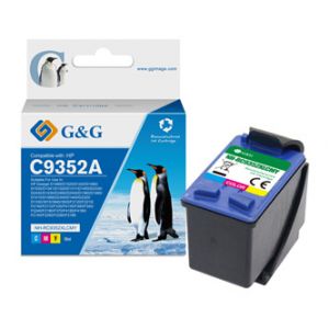 G&G kompatibilní ink s C9352A, CMY, 16ml, ml NH-R9352C/M/Y, pro HP Deskjet 3930, 3940, Fax
