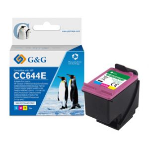 G&G kompatibilní ink s CC644EE, black, NH-RC644C/M/Y, pro HP Deskjet D1660, Deskjet D1663,