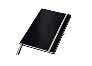 Zápisník Leitz STYLE A4, tvrdé desky, linkovaný, saténově černá