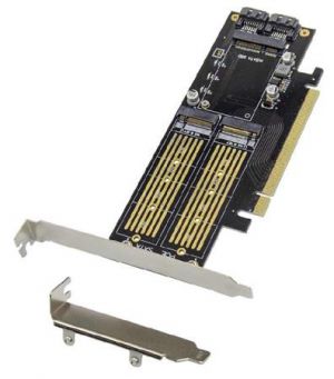 ProXtend  karta adaptéru PCIe X16 mSATA & M.2 NGFF SATA