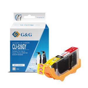 G&G kompatibilní ink s CLI526GY, grey, 8.4ml, NP-C-0526GY, 4544B001, pro Canon Pixma  MG51