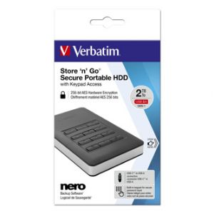Verbatim externí pevný disk, Store N Go Secure Portable, 2.5", USB 3.0 (3.2 Gen 1), 2TB