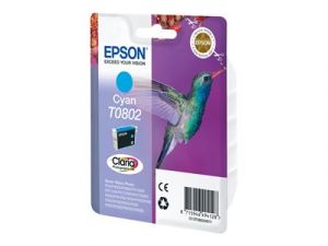 Epson T0802 - Azurová - originální - blistr s RF / akustickým alarmem - inkoustová cartrid