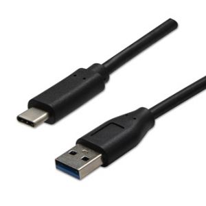 Kabel USB (3.2 gen 2), USB A M- USB C M, 1m, 10 Gb/s, 5V/3A, černý