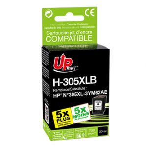 UPrint kompatibilní ink s 3YM62AE, black, 700str., H-305XLB, High yield, HP DeskJet 2300,