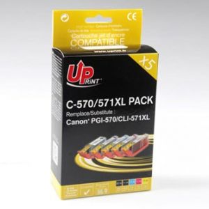 UPrint kompatibilní ink s CLI571, 2xblack/1xcyan/1xmagenta/1xyellow, C-570/571XL PACK, hig