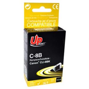 UPrint kompatibilní ink s CLI8BK, black, 14ml, C-8B, s čipem, pro Canon iP4200, iP5200, iP