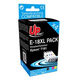 UPrint kompatibilní ink s C13T181, 18XL, 1xblack/1xcyan/1xmagenta/1xyellow, 1x12+3x9ml, E-