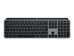 Logitech MX Keys for Mac - Klávesnice - podsvícená - Bluetooth, 2.4 GHz - QWERTZ - švýcars