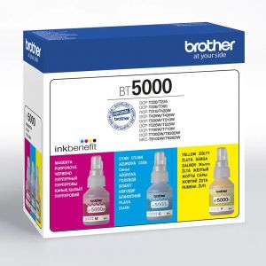 Brother originální ink BT-5000CLVAL, CMY, 3x5000str., Brother DCP T300, DCP T500W, DCP T7