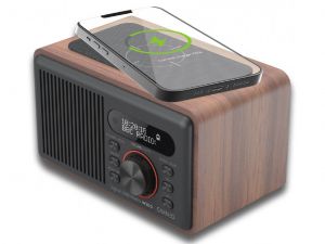 CARNEO W100 Rádio DAB+,FM,BT,Wireless charge WOOD