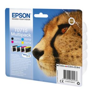 EPSON T0715 Cheetah 5.5ml CMYK SEC, T0715 Cheetah 5.5ml CMYK SEC