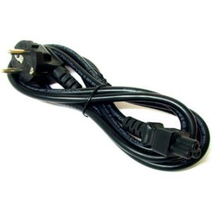 Síťový kabel 230V napájecí k notebooku, CEE7 (vidlice) - C5, 2m, VDE approved, černý, Logo