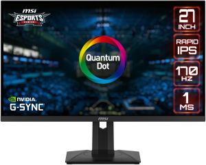 MSI Gaming monitor G274QPF QD, 27"/2560x1440 (WQHD)/ Rapid IPS, 170Hz/1ms/1000:1/400cd / m