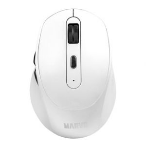 Marvo Myš WM106W WH, 1600DPI, Bluetooth a 2,4GHz, optika, 6tl., bezdrátová, bílá, vestavě