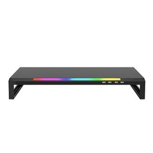 Podstavec pod monitor, DZ-01, 4x USB Hub 2.0, černý, plast, 20 kg nosnost, Marvo, Rainbow