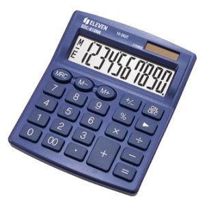 Eleven Kalkulačka SDC810NRNVE, tmavě modrá, stolní, desetimístná, duální napájení