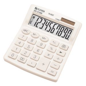 Eleven Kalkulačka SDC810NRWHE, bílá, stolní, desetimístná, duální napájení