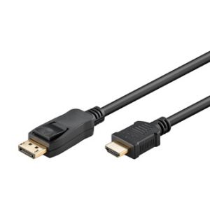 Video kabel DisplayPort samec - HDMI samec, 2m, černá, Logo blistr
