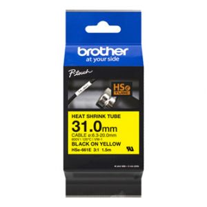 BROTHER HSE-661E smršťovací bužírka - žlutá pro D800 P900 P950 - 31 / 6,3-20mm / 3:1
