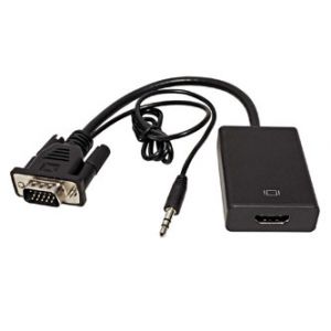 Video převodník, VGA (D-sub) samec + audio jack (3.5mm) samec - HDMI samice, HDMI 1.3 - St