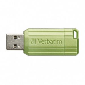 Verbatim USB flash disk, USB 2.0, 128GB, Store,N,Go PinStripe, zelený, 49462, pro archivac