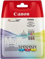 Canon CARTRIDGE CLI-521 C/M/Y MULTI-PACK SEC pro IP3600, MP 540,550,560, MP620,630,640, MP