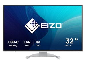 EIZO 31,5" EV3240X-WT, IPS, 3840 x 2160 (4K UHD), 350 cd/m2, 2000:1, 5ms, USB-C, DP, 2x HD