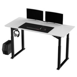 ULTRADESK Pracovní stůl bílá deska elektricky nastavitelná výška, 160x75 cm, 74-116 cm, 