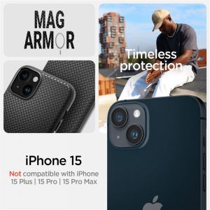 Spigen Mag Armor MagSafe, matte black - iPhone 15