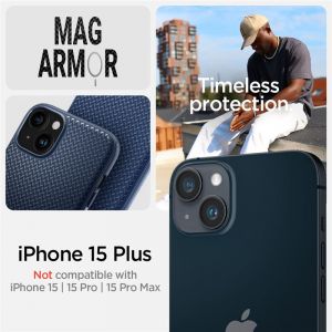 Spigen Mag Armor MagSafe, navy blue - iPhone 15 Plus