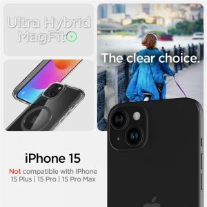 Spigen Ultra Hybrid MagSafe, graphite - iPhone 15