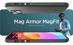Spigen Mag Armor MagSafe, matte black - iPhone 15 Plus