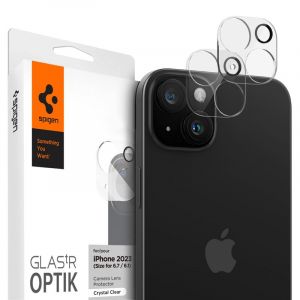Spigen Glass tR Optik 2 Pack, crystal clear - iPhone 15/15 Plus