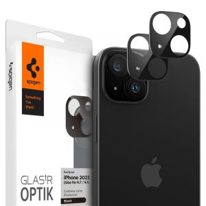 Spigen Glass tR Optik 2 Pack, black - iPhone 15/15 Plus