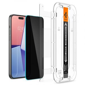 Spigen Glass tR EZ Fit (Privacy) 2 Pack, transparency - iPhone 15