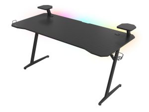Genesis Holm 510 RGB - herní stůl s RGB podsvícením, 160x75cm, 3xUSB 3.0, bezdrátová nabí