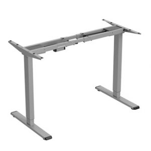 POWERTON Rám stolu šedý, elektricky nastavitelná výška, rozsah 500 mm, 100 kg
