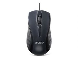 DICOTA - Myš - pravák a levák - laser - 3 tlačítka - kabelové - USB - černá