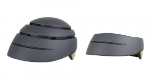 ACER skládací helma šedá se zeleným pruhem - M velikost