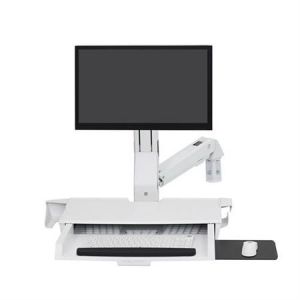 ERGOTRON StyleView® Sit-Stand Combo Arm s prac. plochou,nástěnný držák do lišty LCD, kláve