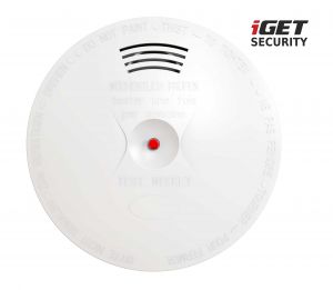 iGET SECURITY EP14 - bezdrát. senzor kouře, norma EN14604:2005, samostatný nebo pro alarm 